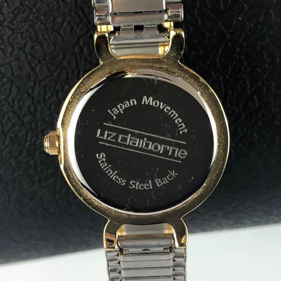 NEW - Liz Clairborne Two Tone Stretchy Flex Band Watch Minimalist Quiet Luxury - Picture 7 of 11